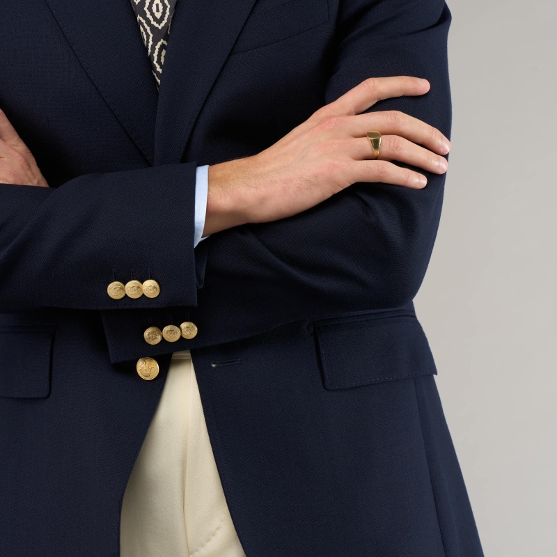 Veste bleu marine Fresco 3 plis | Blazer souple et respirant homme