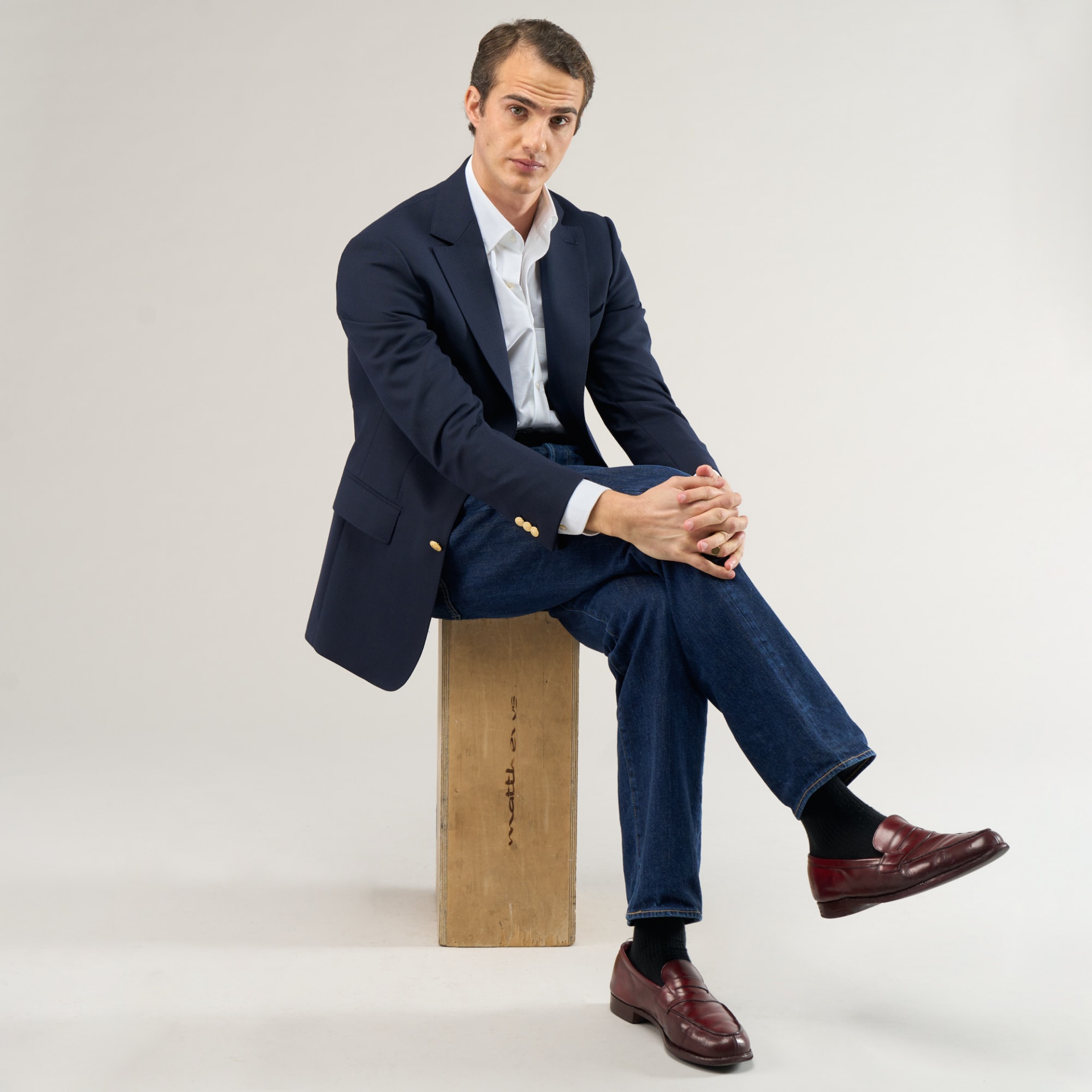 Veste bleu marine Fresco 3 plis | Blazer souple et respirant homme