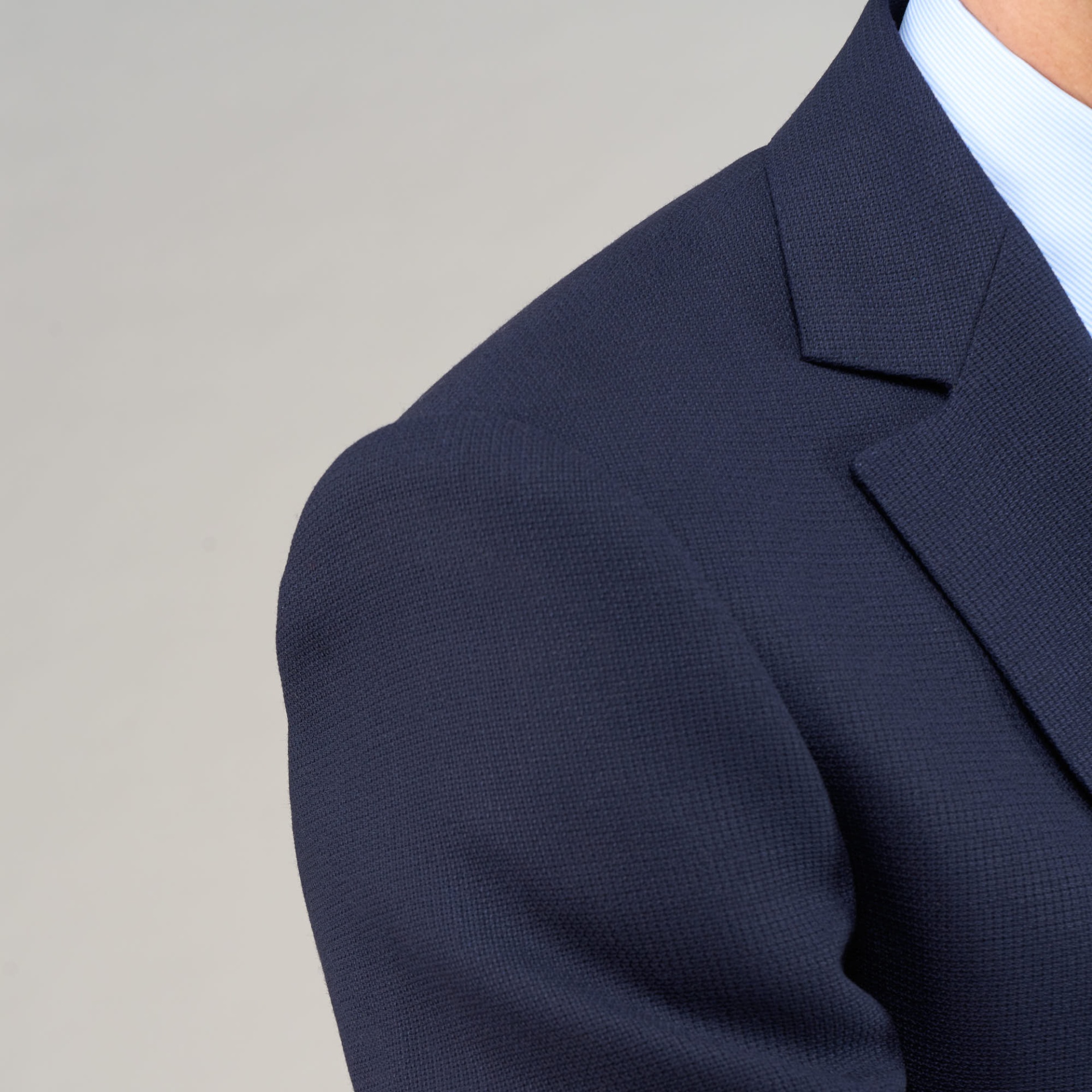 Veste bleu nuit Mock Leno | Blazer hopsack respirant homme