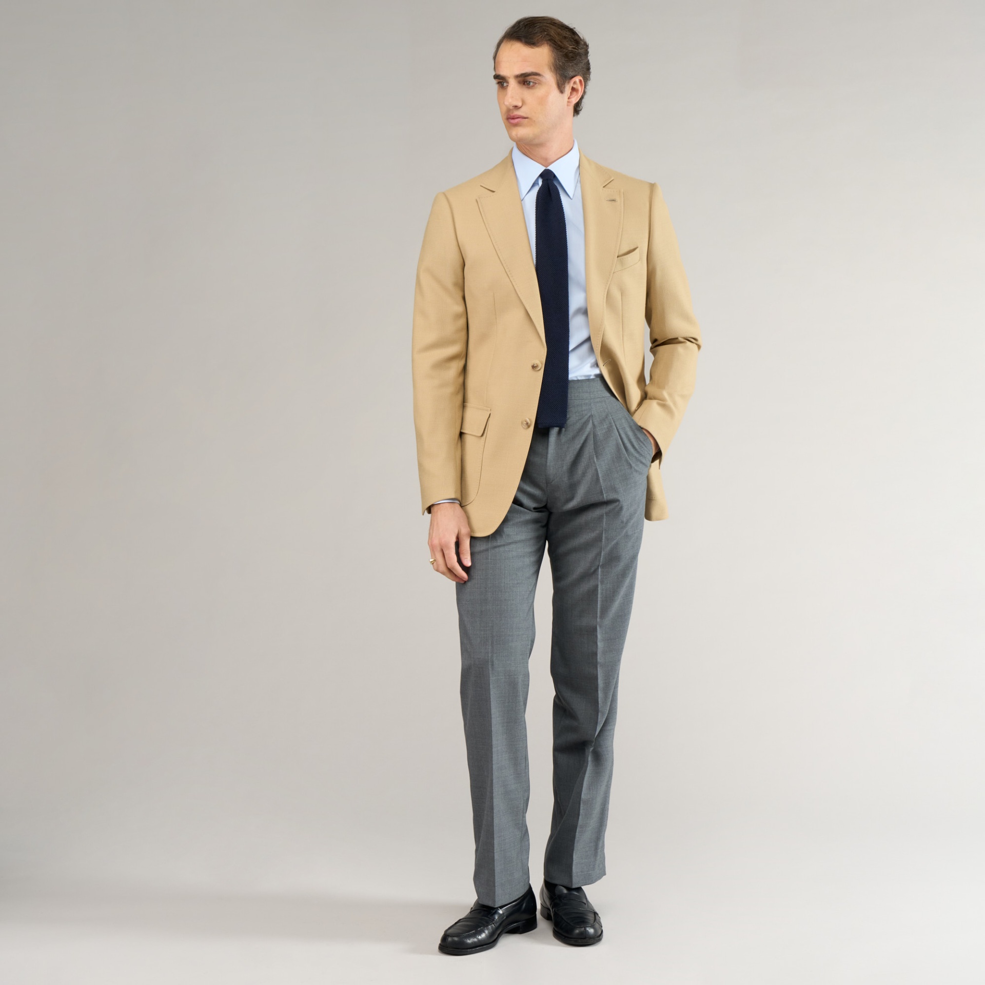 Pantalon de toile gris moyen