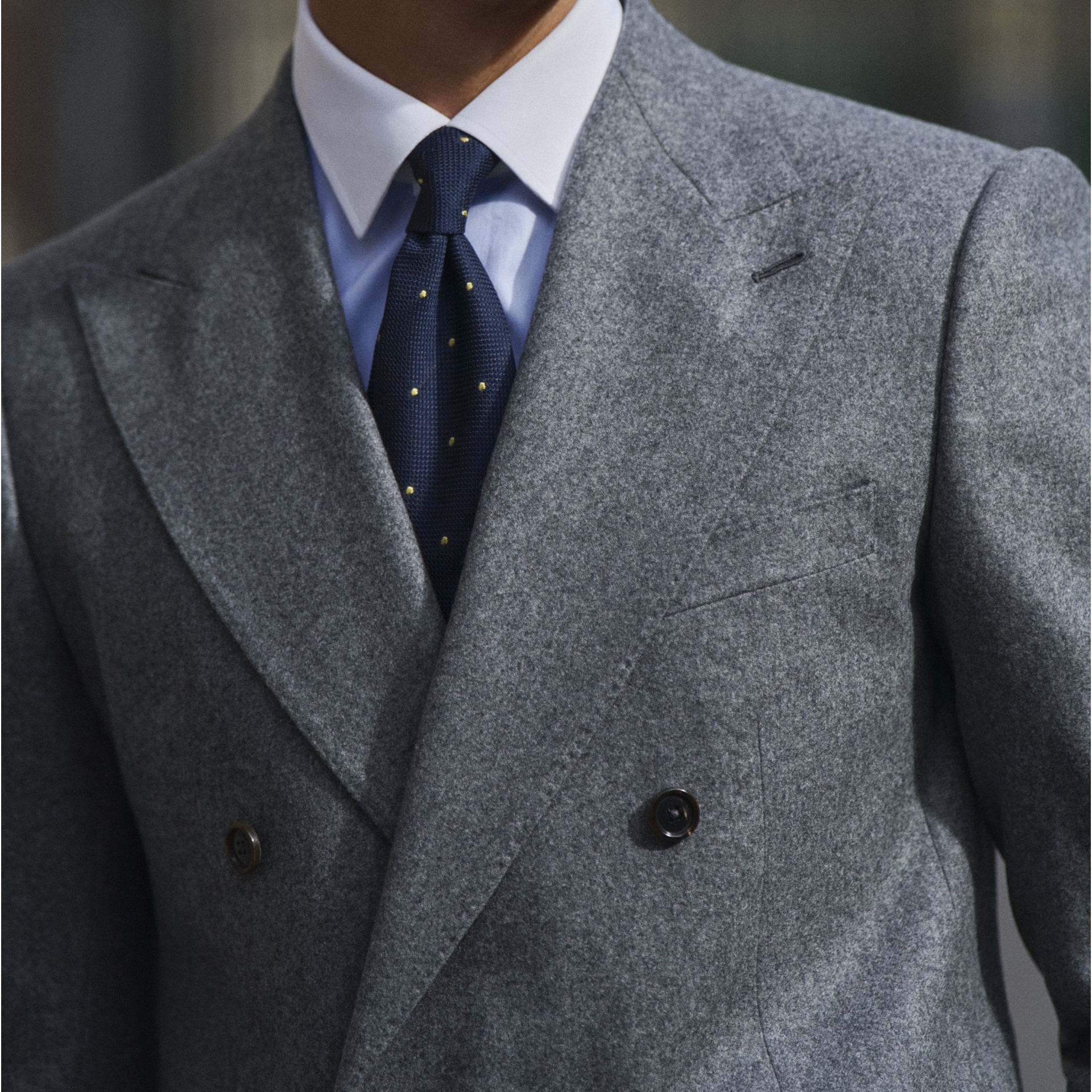 Costume en flanelle grise