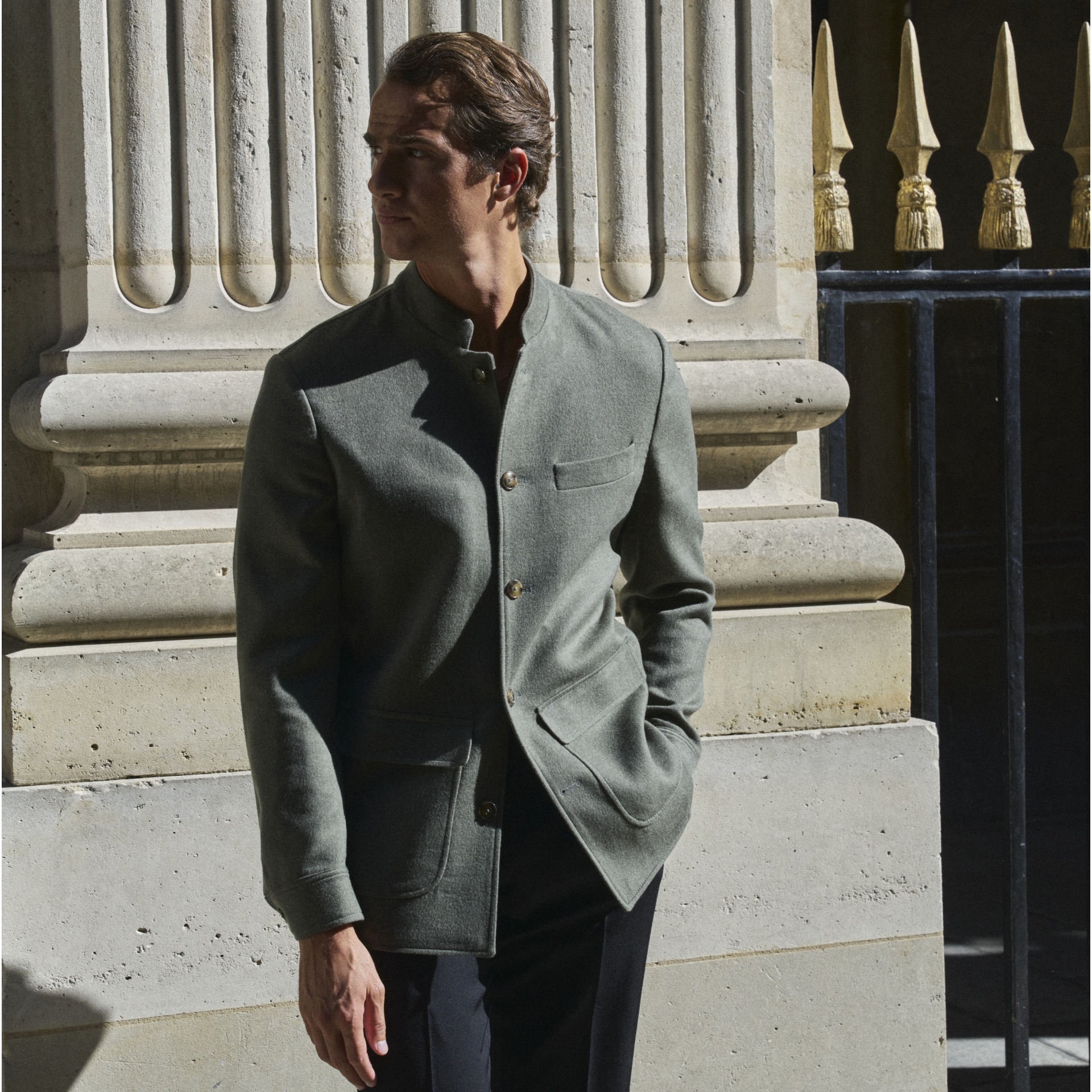 Veste artiste laine double face Loro Piana déperlante