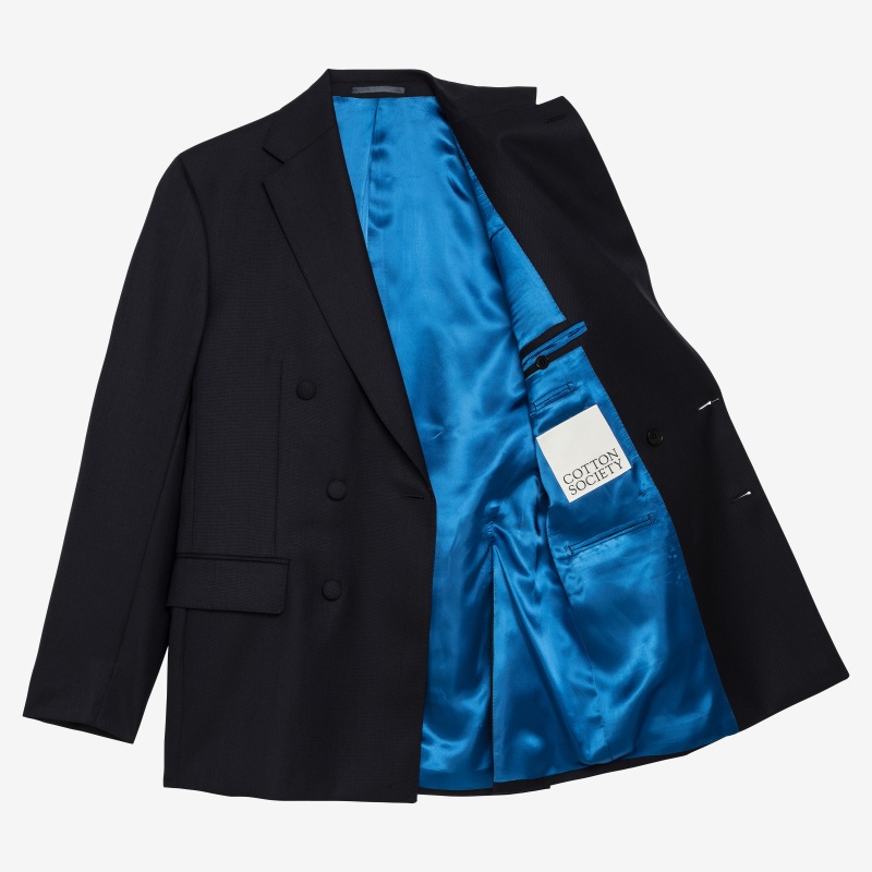 Costume croisé à cran ouvert en Super Gabardine Hardy Minnis.