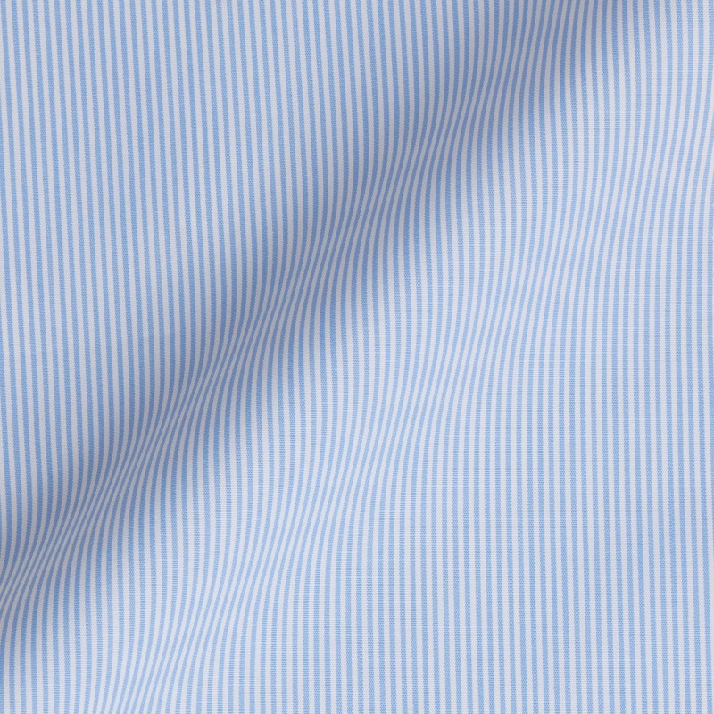 Popeline Rayé Bleu