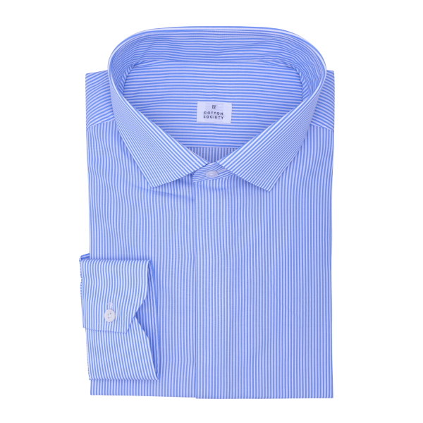 Chemise homme Popeline Rayé Bleu