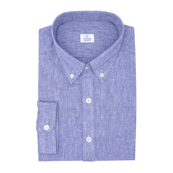Chemise homme Chambray Uni Bleu