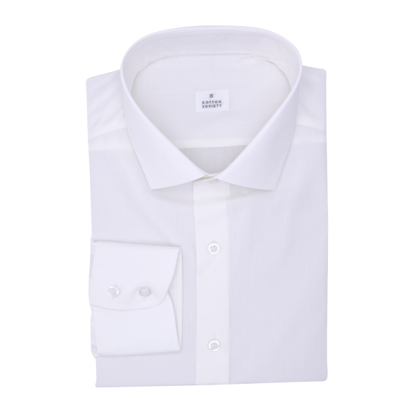 Chemise homme Popeline Uni Blanc et Cassé