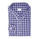 Chemise homme Popeline Carreaux Bleu