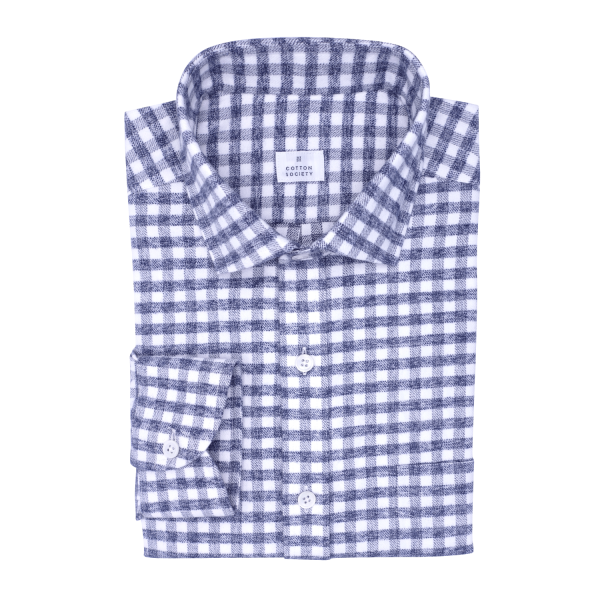 Chemise homme Tartan Carreaux Gris et Blanc