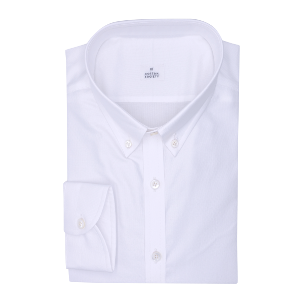 Chemise homme Oxford Uni Blanc