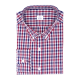 Chemise homme Popeline Carreaux Bleu et Rouge