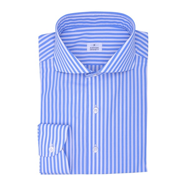 Chemise homme Popeline Rayé Bleu