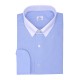 Chemise homme Popeline Uni Bleu