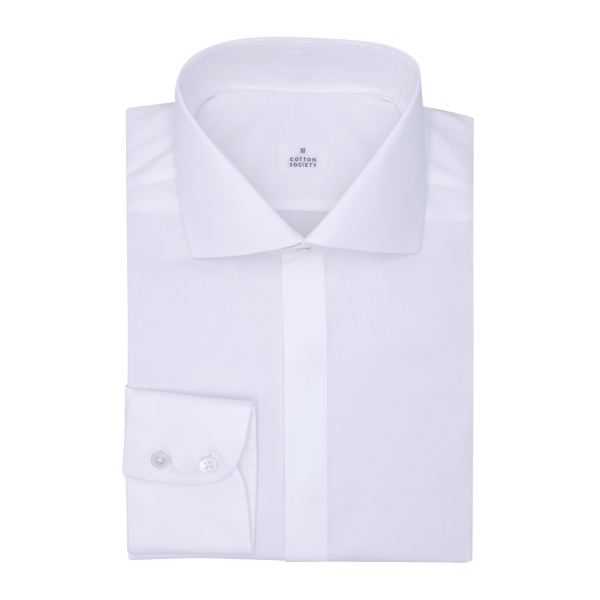 Chemise homme Pin-point Uni Blanc