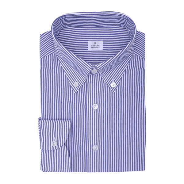 Chemise homme Seersucker Japonnais Rayé Bleu