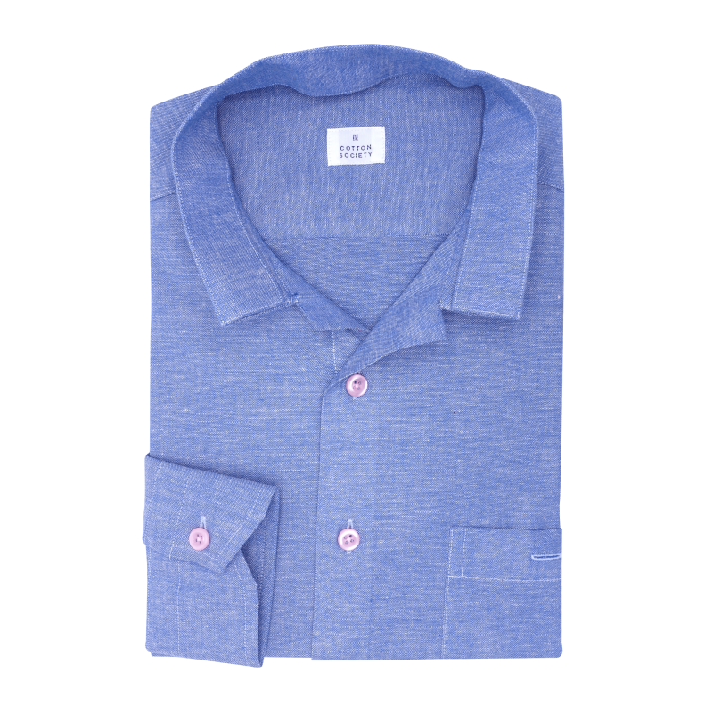 Chemise homme Chambray Japonais Uni Bleu