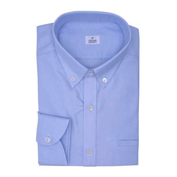 Chemise homme Oxford Uni Bleu