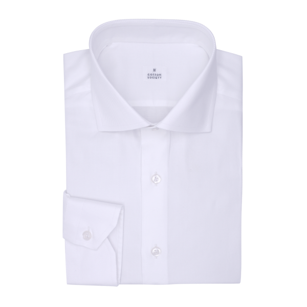 Chemise homme Twill Uni Blanc