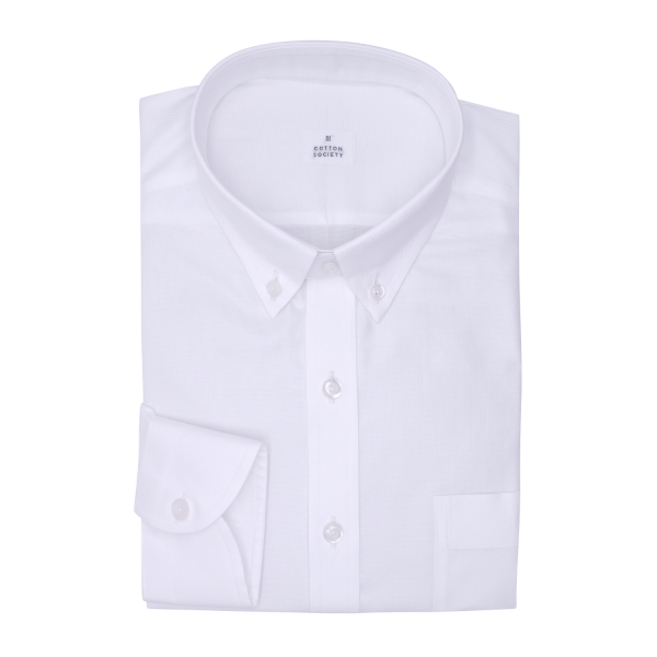 Chemise homme Oxford Uni Blanc