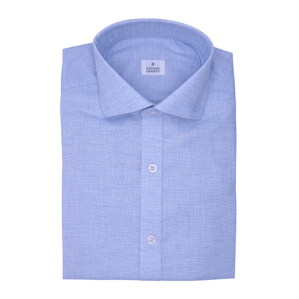 Chemise homme Lin Coton Uni Bleu