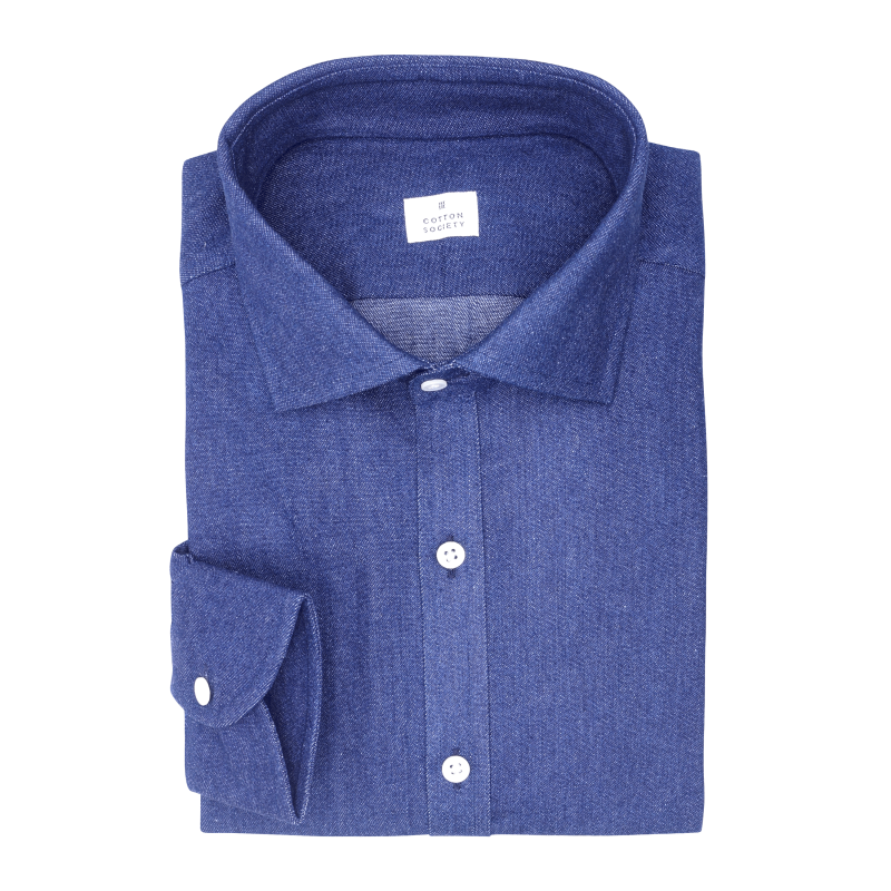 Chemise homme Jean Uni Bleu