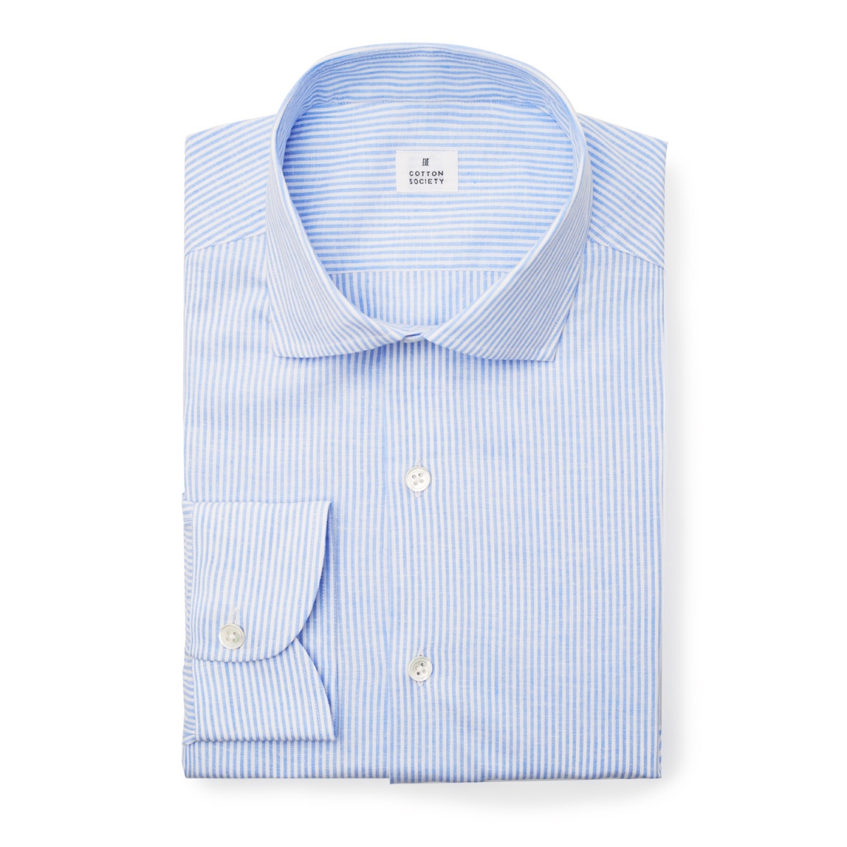 Chemise homme Lin Coton Rayé Bleu