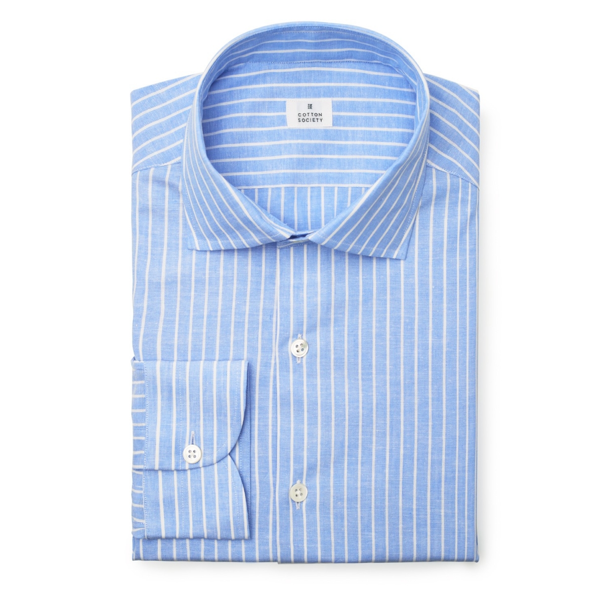 Chemise homme Lin Coton Rayé Bleu