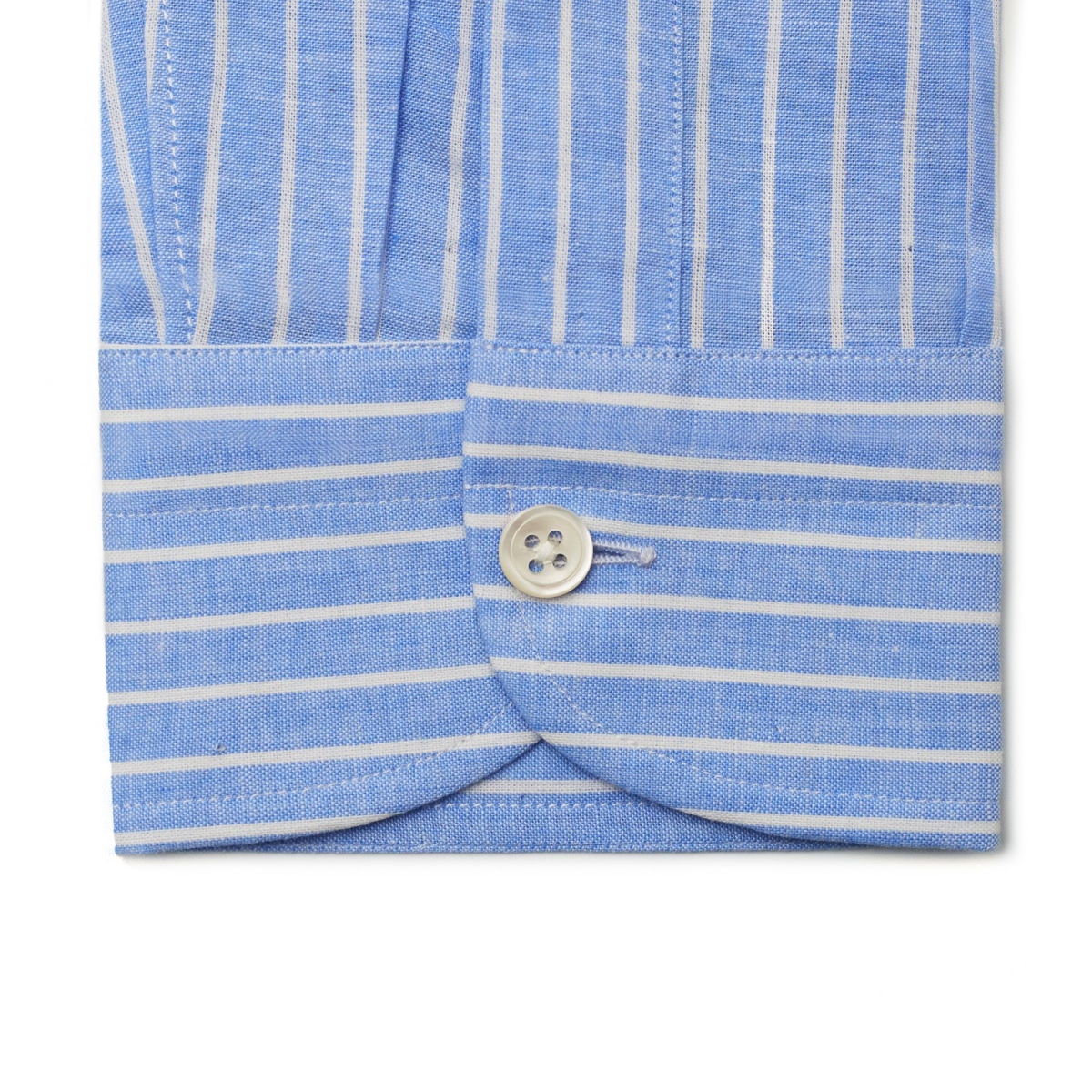 Chemise homme Lin Coton Rayé Bleu
