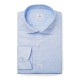 Chemise homme Lin Coton Uni Bleu