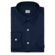 Chemise homme lin coton uni bleu