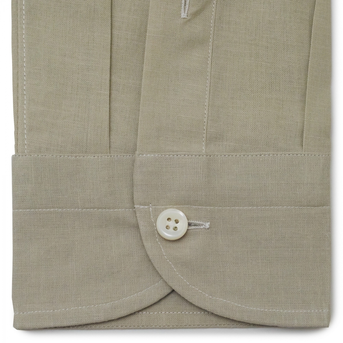 Chemise homme lin coton uni beige