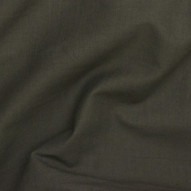Chemise homme lin coton uni kaki
