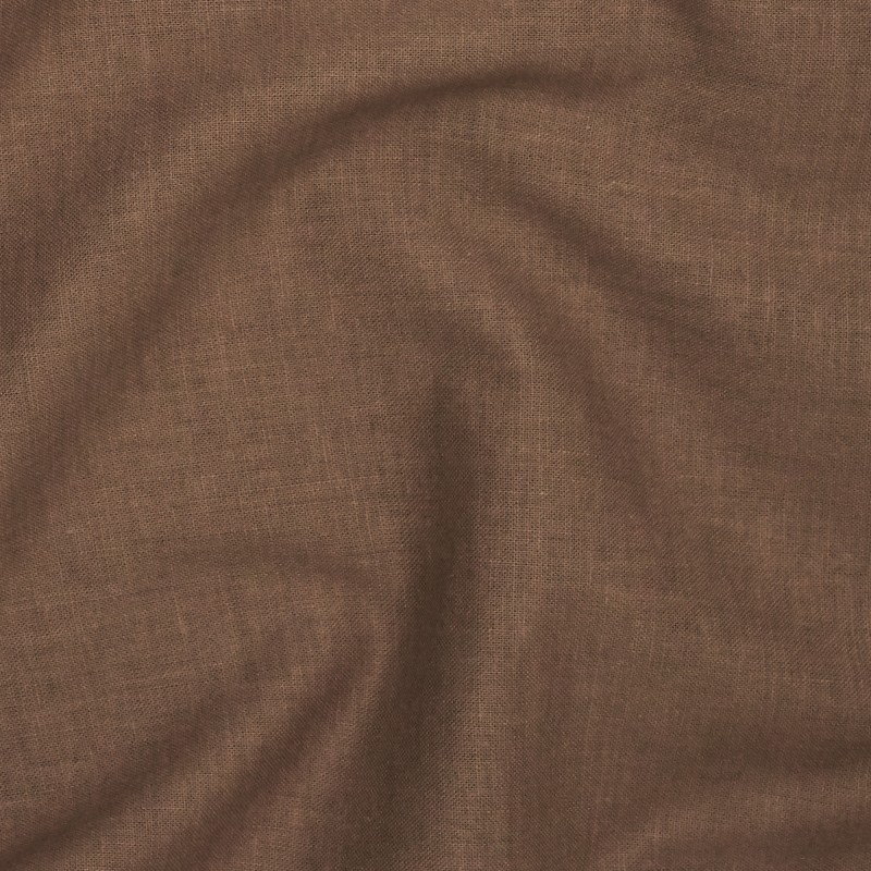Chemise homme lin coton uni camel