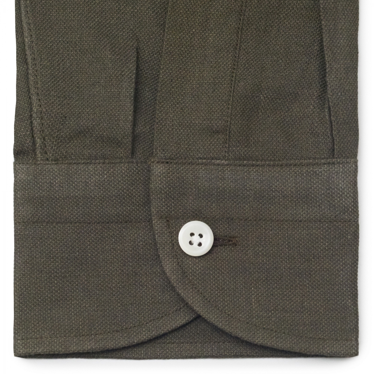 Chemise homme lin coton uni kaki