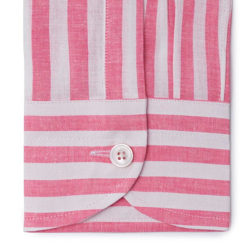 Chemise homme Lin Coton Rose