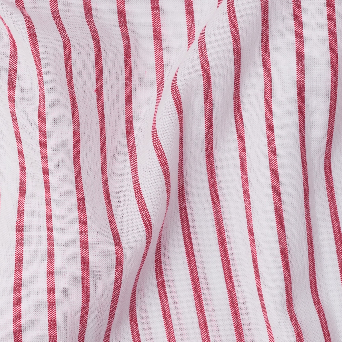 Chemise homme Lin Coton Rayé Rouge