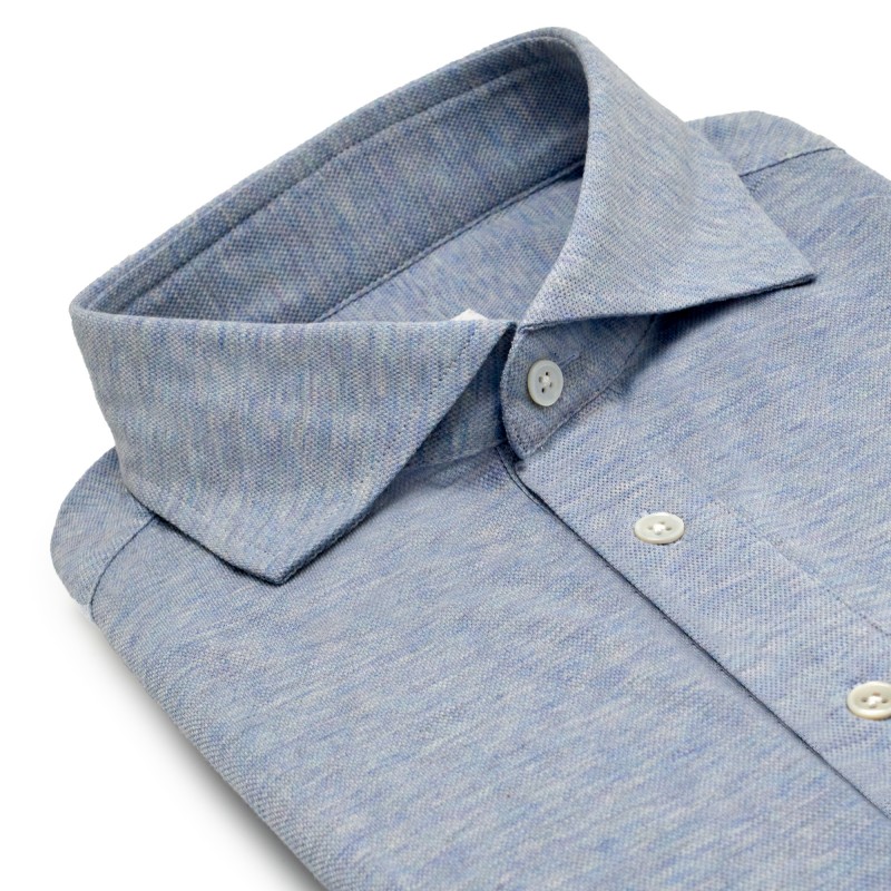 Chemise homme Jersey Bleu Chiné
