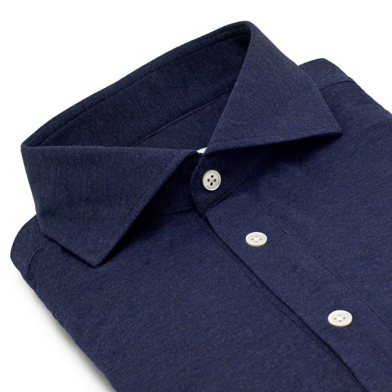 Chemise homme Jersey Uni Bleu Denim Chiné