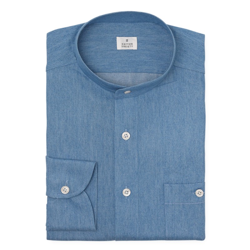 Chemise homme Jean Uni Bleu