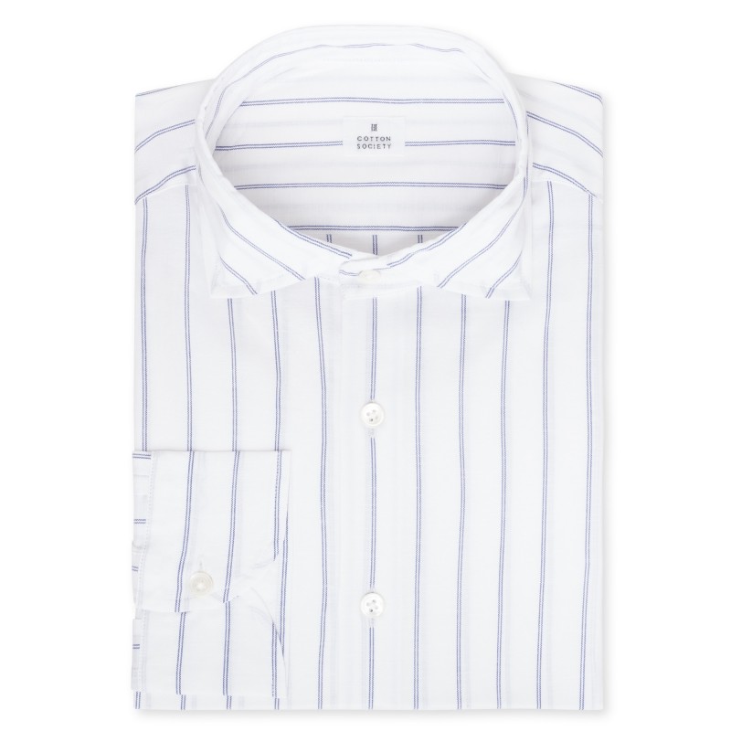 Chemise homme Popeline Rayé Bleu