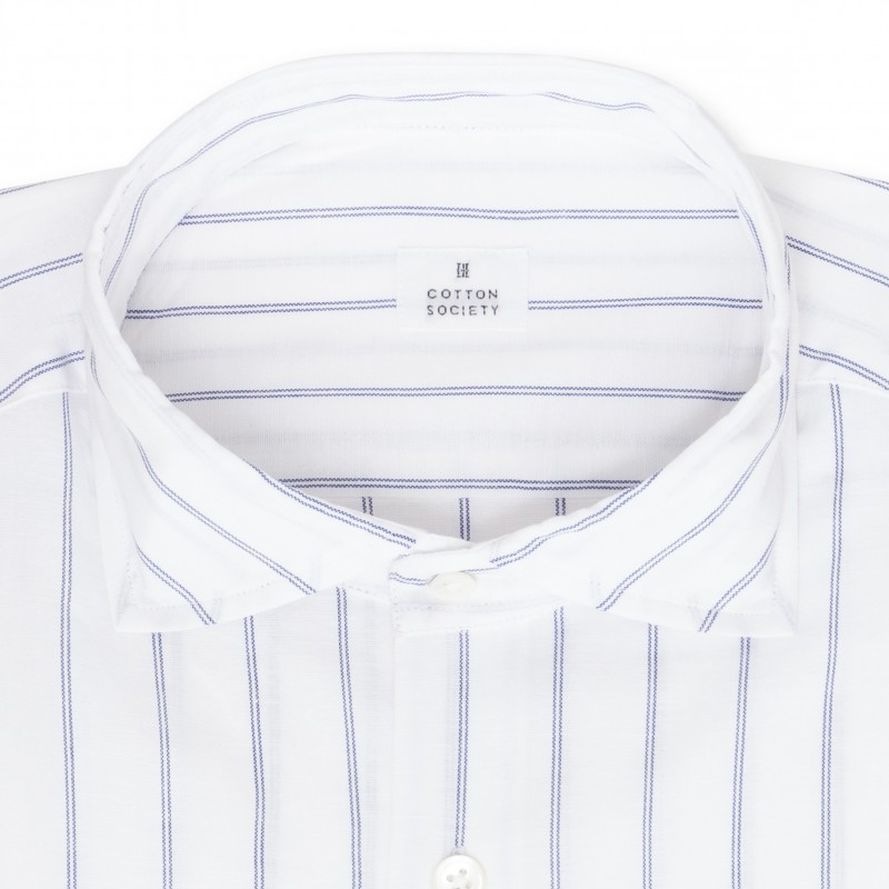 Chemise homme Popeline Rayé Bleu