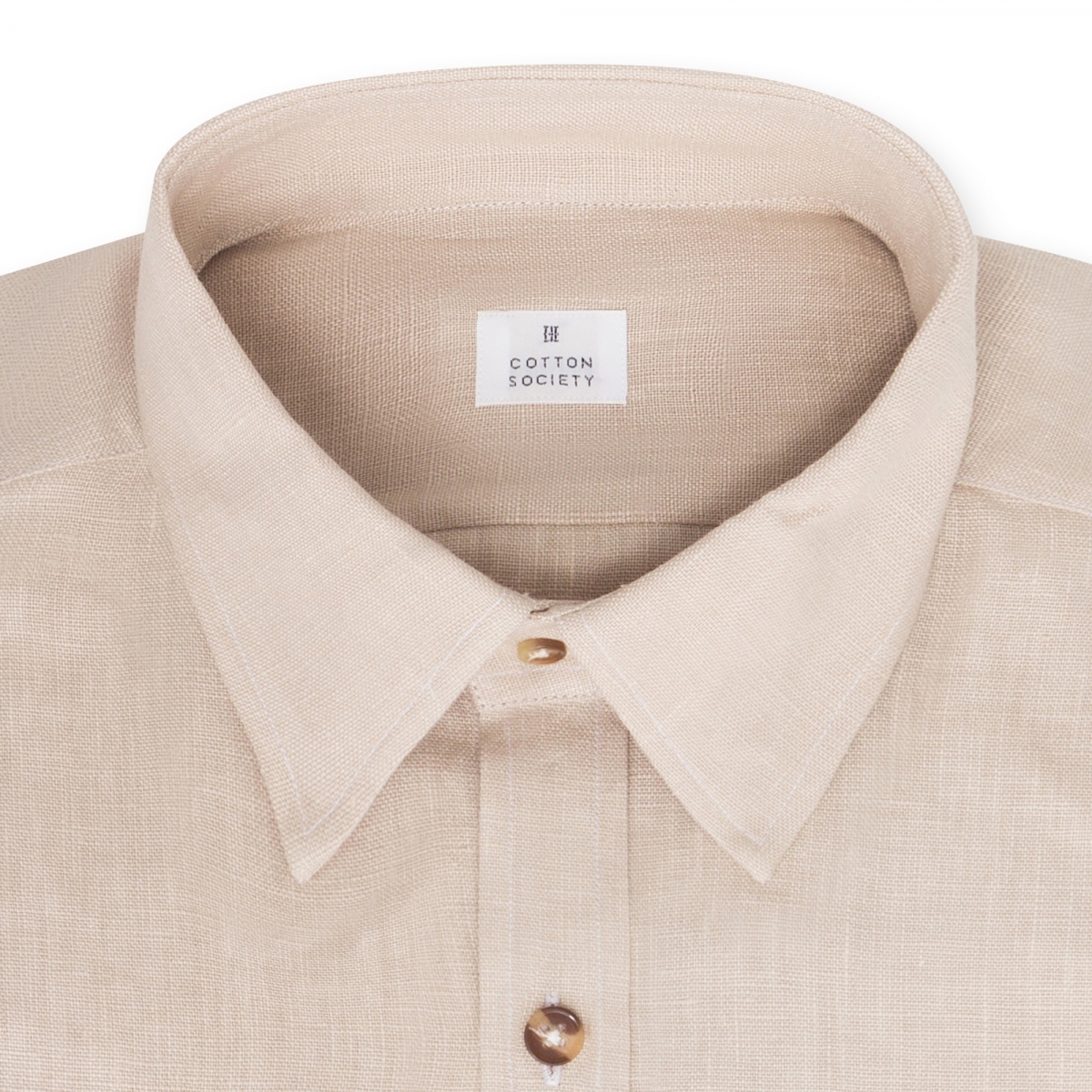 Chemise homme Lin Japonais Uni Beige