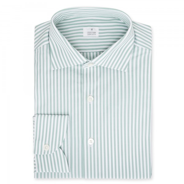 Chemise homme Popeline Rayé Vert