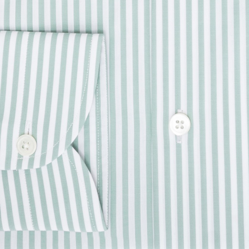 Chemise homme Popeline Rayé Vert
