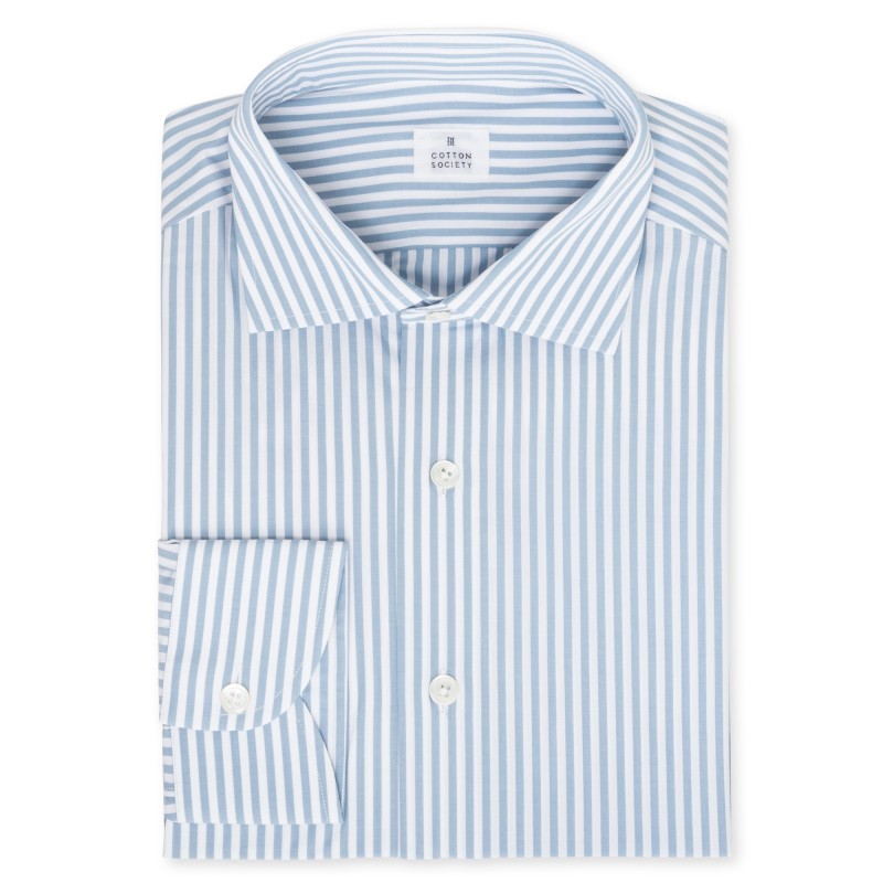 Chemise homme Popeline Rayé Bleu