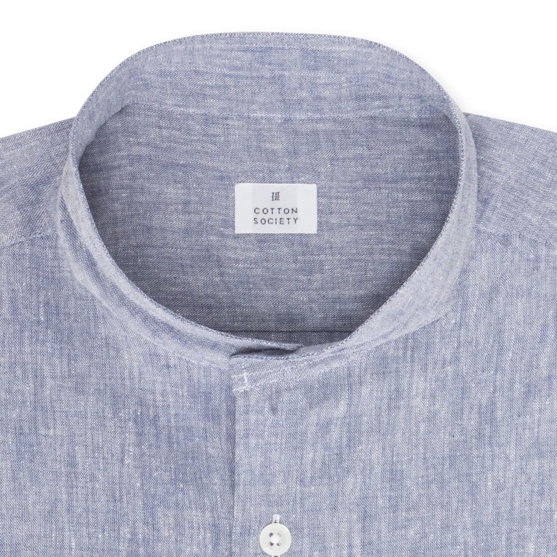 Chemise homme Chambray Uni Bleu