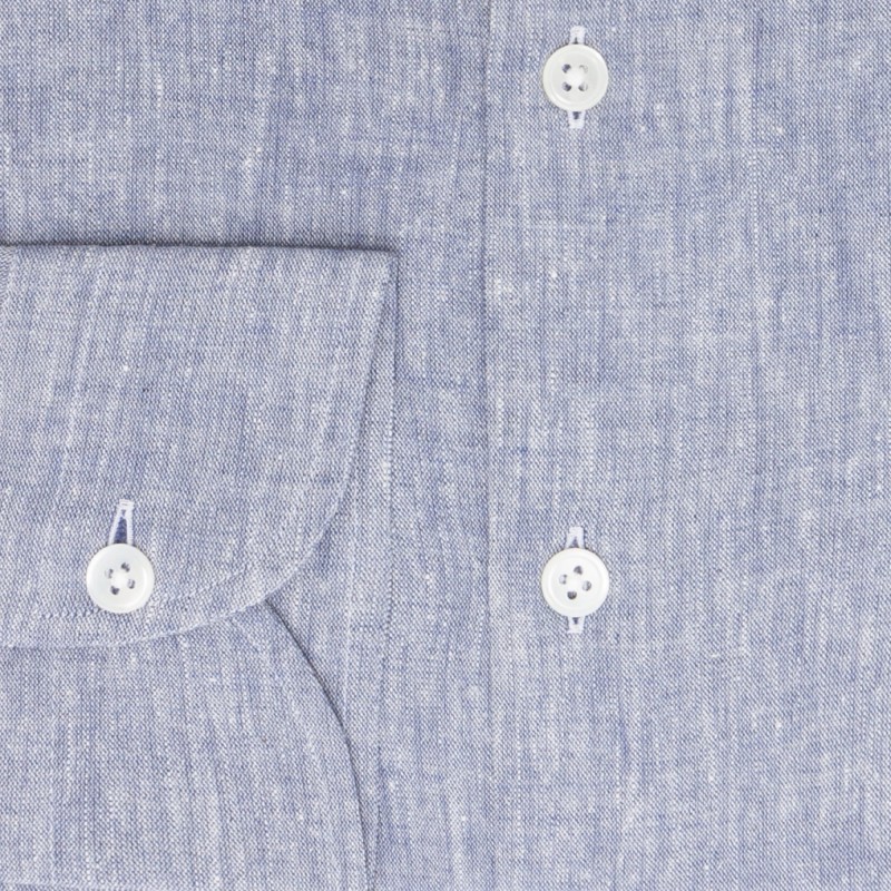 Chemise homme Chambray Uni Bleu