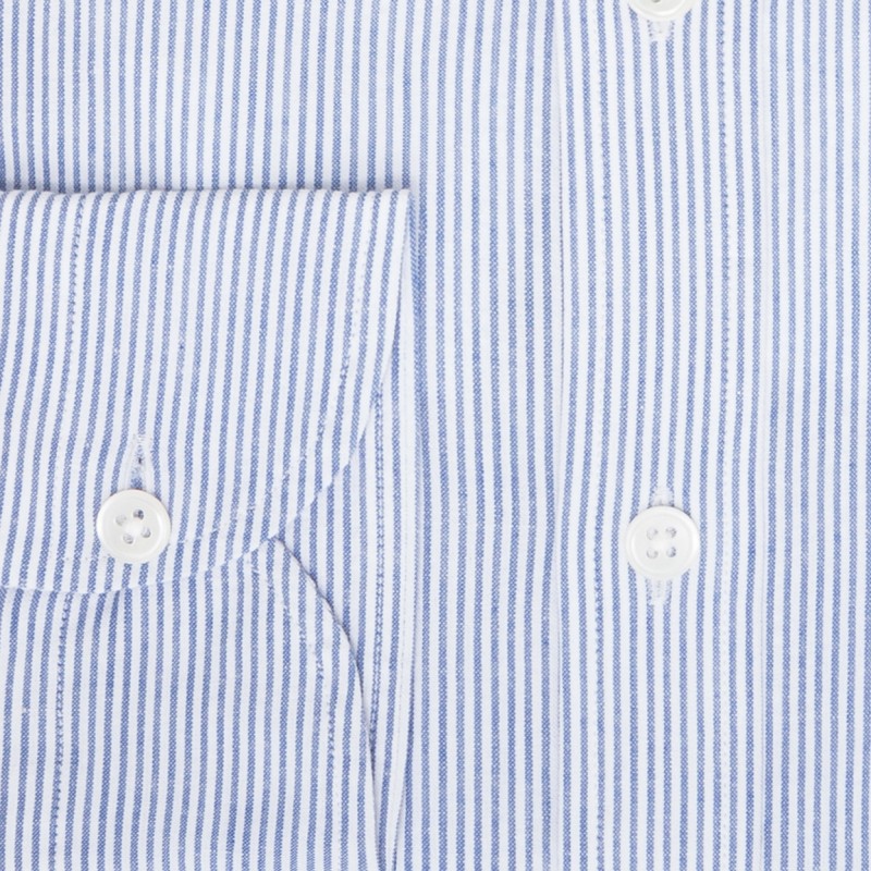 Chemise homme Seersucker Japonnais Rayé Bleu