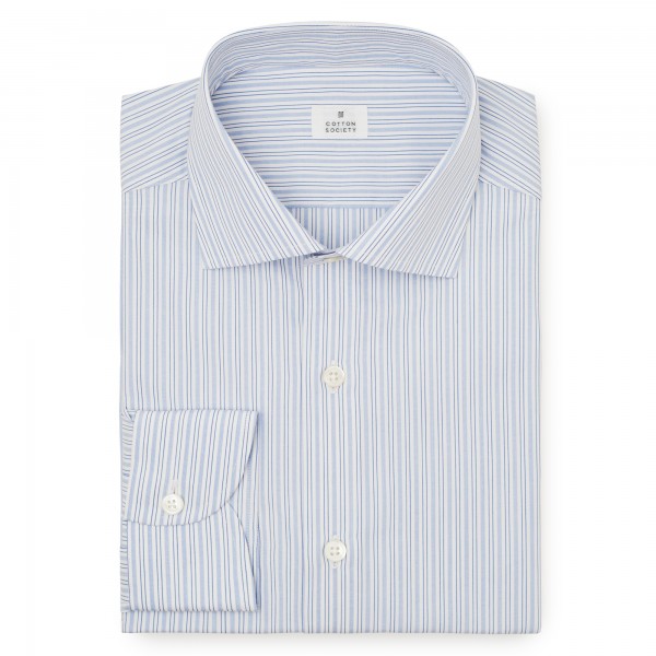 Chemise homme Popeline Rayé Bleu