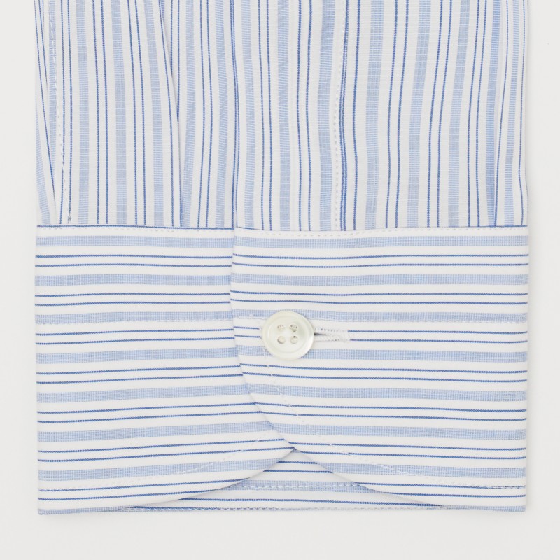 Chemise homme Popeline Rayé Bleu